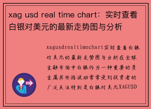 xag usd real time chart：实时查看白银对美元的最新走势图与分析